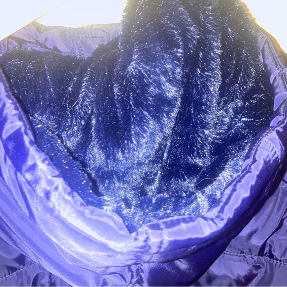 U.S. Polo Assn Puffer Jacket Hooded Women’s XL Navy Faux Fur Lining - Picture 8 of 9